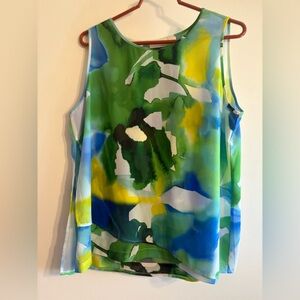 Chico’s Colorful Sleeveless Women's Watercolor Top